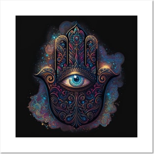 Hamsa Mandala Posters and Art